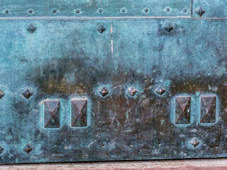 Blau oxidiertes Kupferblech