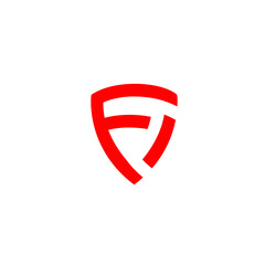 F shield logo design