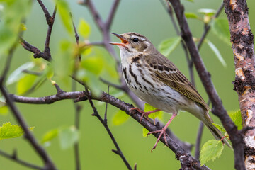 Siberische Boompieper; Olive-backed Pipit, Anthus hodgsoni yunnanensis