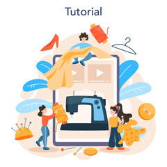 Fashion or clothes designer online service or platform. Professional