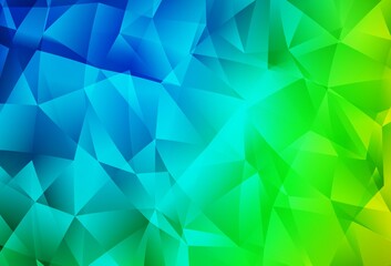 Obraz premium Light Blue, Green vector triangle mosaic template.