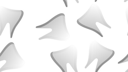 Endless seamless pattern of medical scientific medical therapeutic items dental tooth on a white background. illustration