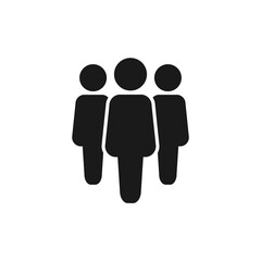 People group icon. Business teamwork vector illustration. Avoid crowds human concept.