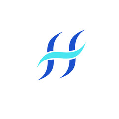 Obraz premium H wind logo design