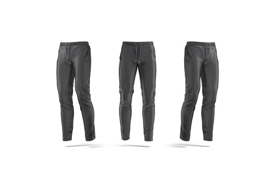 Front Views Black Trousers Stock Photo - Download Image Now - Pants, Black  Color, Dress - iStock