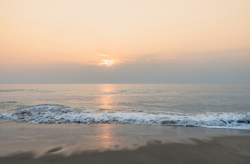 Morning at the beach in southern Thailand.