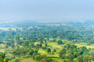 Fototapeta na wymiar Forest landscape of Jharkhand, India. Jharkhand is a state in eastern India 