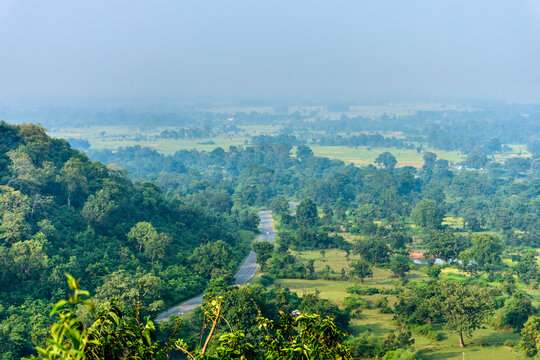 Forest landscape of Jharkhand, India. Jharkhand is a state in eastern India

