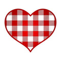 Plaid vector heart. Valentine's Day. Paper cut template. Card, wedding invitation. Decorative stencil. Holiday symbol. For laser, plotter cutting, printing on t shirts, wood carving.