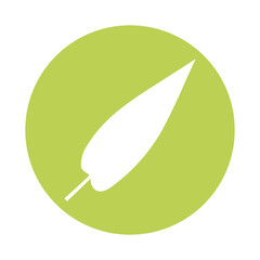 oblong leaf plant silhouette style vector illustration design