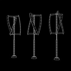 Darrieus wind turbine. Windmill generator