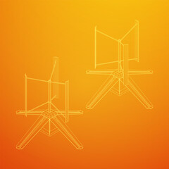 Darrieus wind turbine. Windmill generator