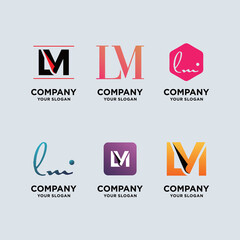 lm logo design monogram modern