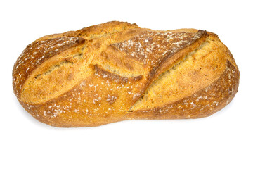 miche de pain isolé sur un fond blanc	