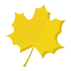 webbed form leaf plant flat style icon vector illustration design