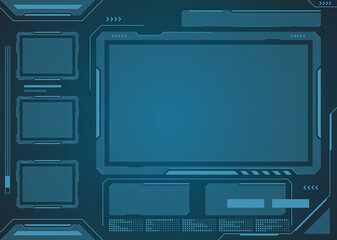Technology futuristic interface hud digital vector design. 