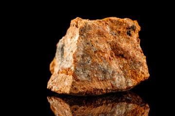 macro stone mineral Sphalerite on a black background
