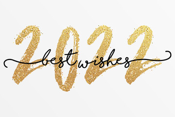 2022 - best wishes -  happy new year 2022 gold	