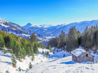 Fototapeta na wymiar Tirol - Winter im Tannheimer Tal