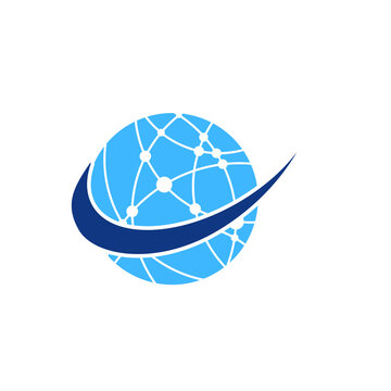 globe connection logo design