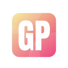 GP Letter Logo Design With Simple style