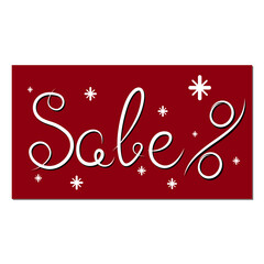 illustration new year discounts and snowflakes 2021