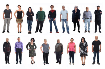 Obraz premium large group of people isolated on white