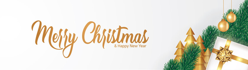 Merry Christmas and happy new year vector illustration.