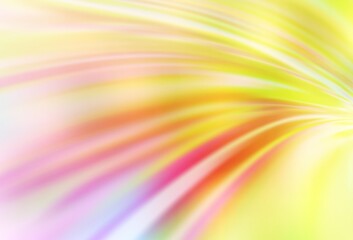 Light Pink, Yellow vector blurred shine abstract texture.