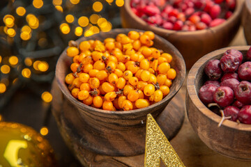 front view fresh berries on a dark background fruit color photo fresh taste wild mellow many xmas