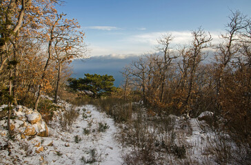 Naklejka na ściany i meble View of the Crimean mountains near Simeiz
