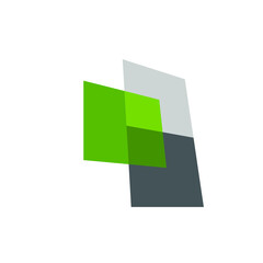 square overlap logo design