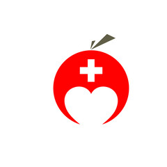 Fototapeta premium love medical logo