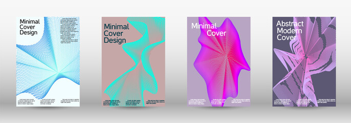 Minimum vector coverage. A set of modern abstract covers. Creative fluid backgrounds from current forms to design a fashionable abstract cover, banner, poster, booklet.