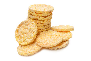 Rice wafer isolated on white background.