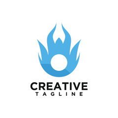 Abstract flame, awesome blue fire color