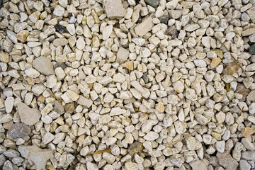 grey pebbles. background and texture of stones. covering roads and paths