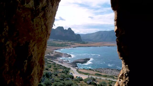 San Vito Lo Capo Sicilia, clifs and rocks at the beach of San Vito Lo Capo Sicily Italy
