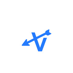 V arrow logo 