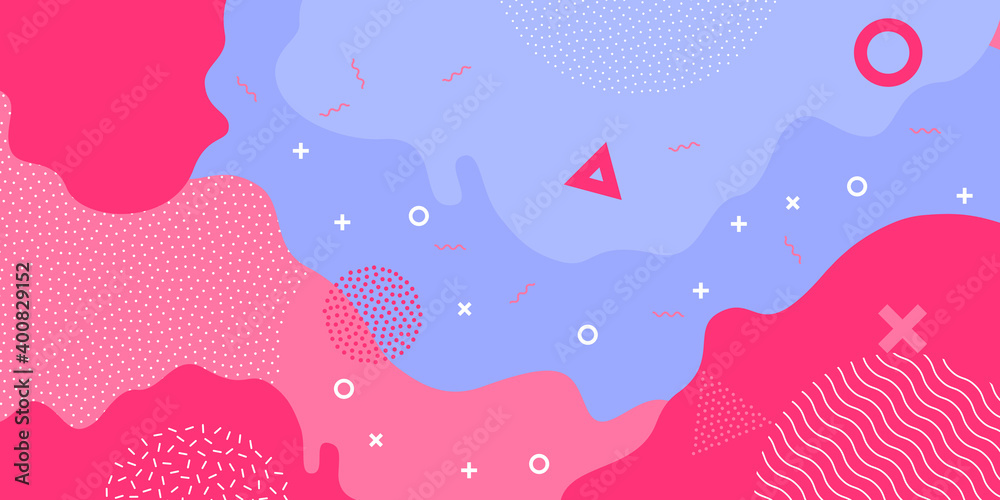 Aufkleber background pattern, color abstract texture and shape, vector memphis modern creative design