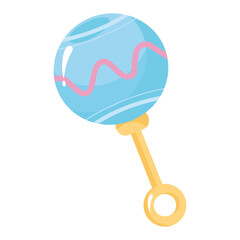 jingle bell baby toy flat style icon vector illustration design