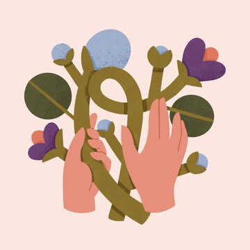 hands holding plants self-care nature