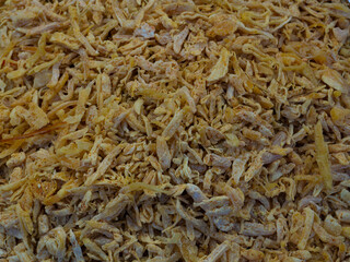 pieces of dried squid on the store counter