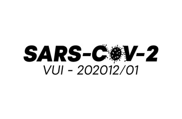 Modern logo design inside Sars-Cov-2 text. Sars-Cov-2 logo vector template. Vector illustration, mark, logo for design.
