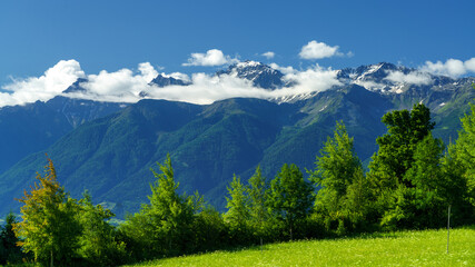 Fototapeta premium Mountain landscape in the Venosta valley at summer