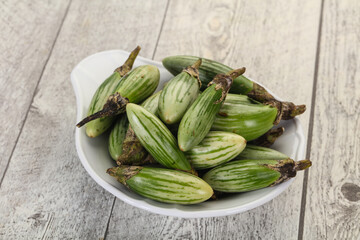 Green asian eggplant
