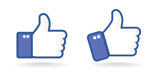 Flat like icon. Vector icon hand