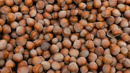 hazelnut in a box on the counter top view