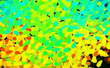 Dark Multicolor vector background with abstract shapes.