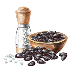 Sunflower black seeds with sea salt